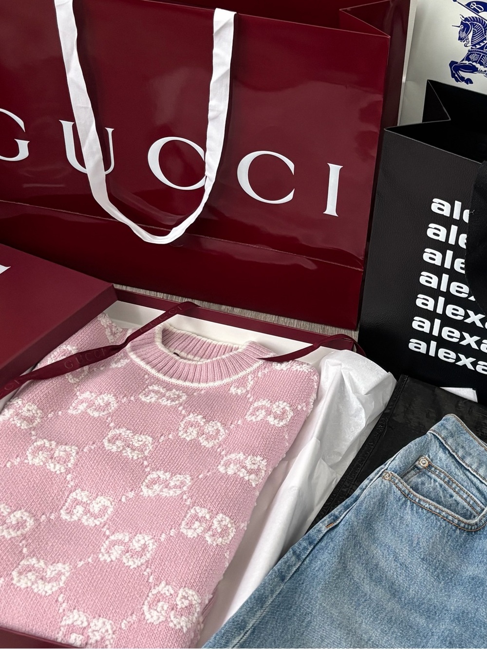 Authentic Pink Gucci Logo Top